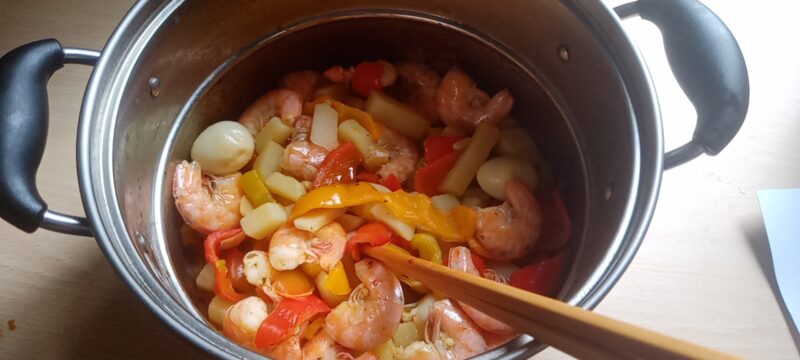 Fried Shrimp & Potato with Pepper