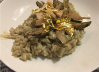 Risotto ai carciofi e formaggio di fossa