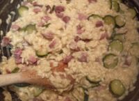 Risotto verdure e pancetta