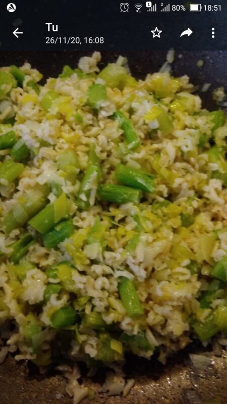 Riso basmati, porro e cime di rapa