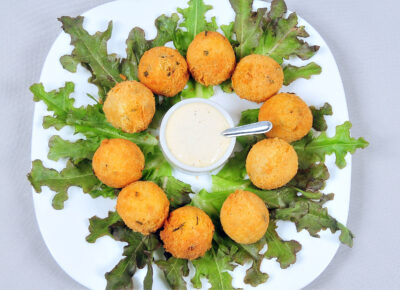 Polpettine di pane e rucola